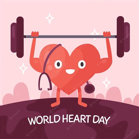 Free Vector Hand Drawn World Heart Day Concept