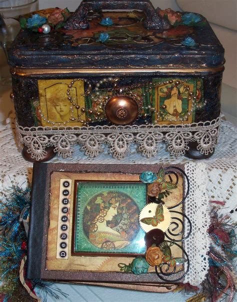 Steampunk Altered Tin And Mini Album Created By Patti Carrow Kreativ