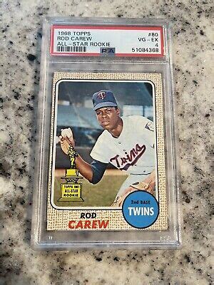 Topps Psa Rod Carew Graded Great Looking Card Second Year