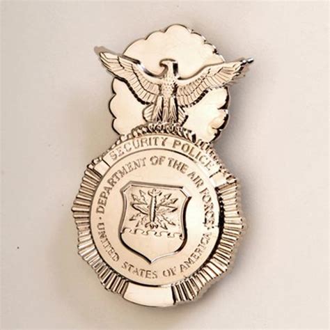 Usaf Security Police Badge With 3 Prongs On Back Of Badge Sp Bc