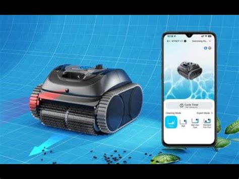 Wybot C1 Bluetooth Control Robotic Pool Cleaner Review Demo YouTube