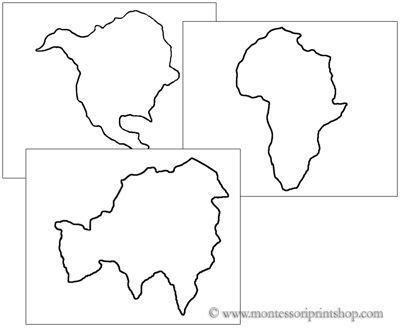 Cut Out 7 Continents Printable