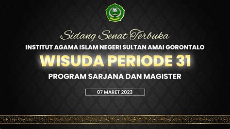 Live Sidang Senat Terbuka Wisuda Ke Sarjana S Dan Magister