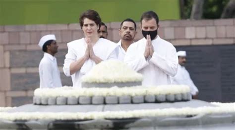 Rahul Gandhi And Priyanka Gandhi Paid Homage Rajiv Gandhi On His 78th