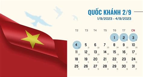 Lịch nghỉ Lễ Quốc khánh 2 9 Người lao động được nghỉ 4 ngày liên tục