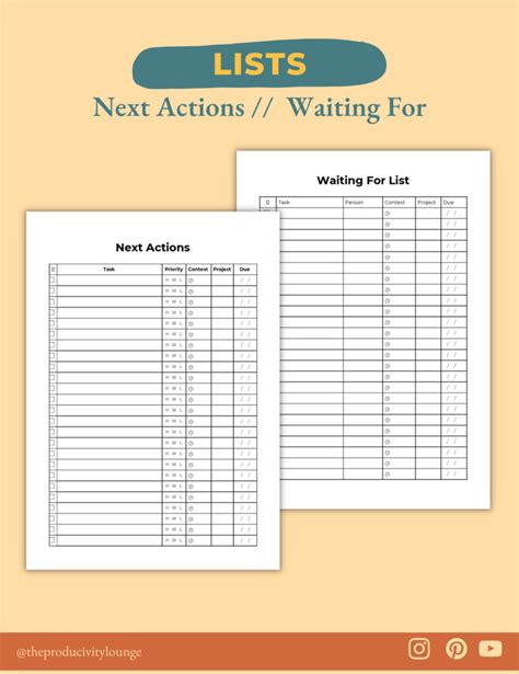 Getting Things Done (GTD) Printable Planner System – The Productivity ...