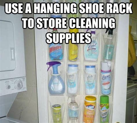 Organize Your Cleaning Supplies Using A Hanging Shoe Rack Life Hackster