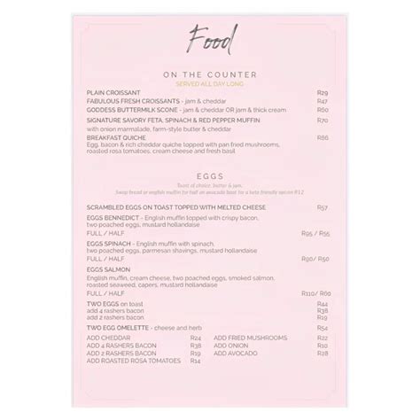 Ocean Basket Menu With Updated Prices In South Africa