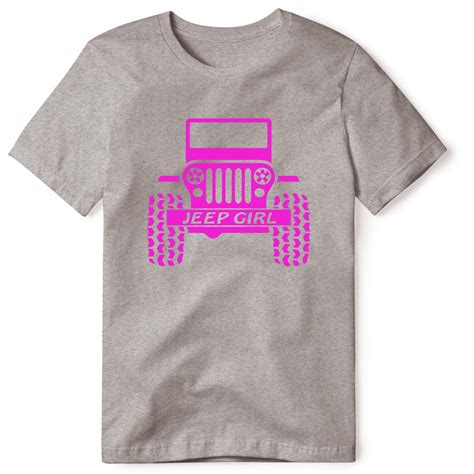 Jeep Girl Black T Shirt Four Wheel Covers