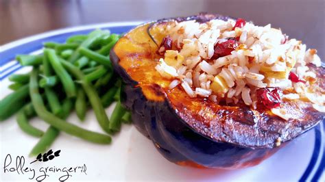 Apple Cranberry Pecan Stuffed Acorn Squash Holley Grainger