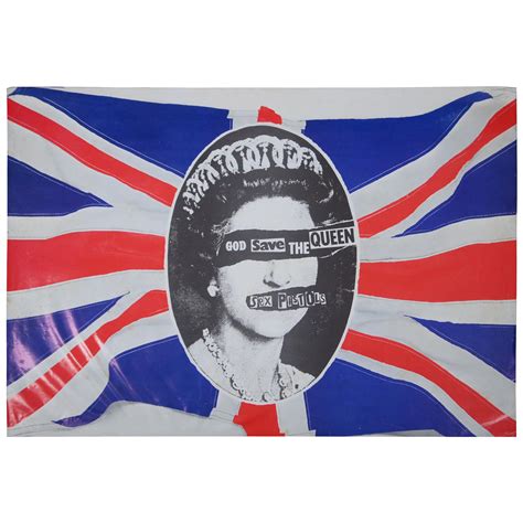 Original 1977 Sex Pistols God Save The Queen Promo Poster Jamie Reid At 1stdibs Jamie Reid God