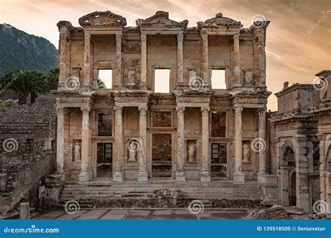 Library Of Celsus In Ephesus Ancient City In Turkey UNESCO World