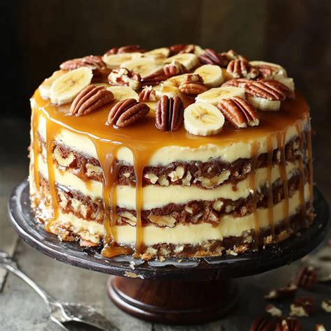 Banana Pecan Caramel Layer Cake Recipes Time