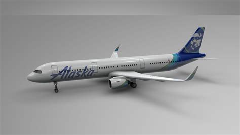 Airbus A321 Neo Alaska Airlines L294 3d Modell 95 C4d Unknown Free3d