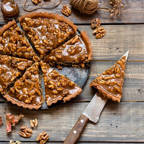 Recette Tarte aux noix et au caramel beurre salé