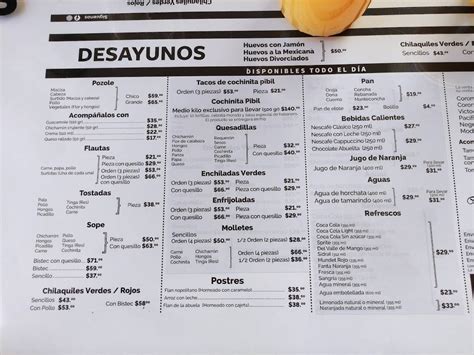 Carta Del Restaurante La Casa Del Toño En Viaducto Río Del La Piedad