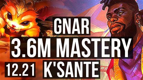 GNAR Vs K SANTE TOP 3 6M Mastery 700 Games 3 1 4 EUW Diamond