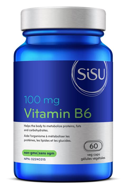 Sisu B 6 100mg 60 Vegi Caps Your Health Food Store And So Much More