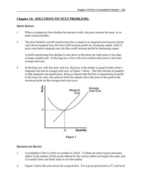 Chapter 14-17 - Profit Maximization answers to questions: Competitive markets Monopoly Oligopoly ...