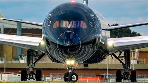 EXTREME CLOSE UP Landings And Take Offs B777 B787 A350 B737