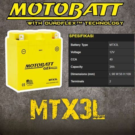 Promo Mtx3l Motobatt Aki Kering Motor Kawasaki Ninja 150 Diskon 23 Di