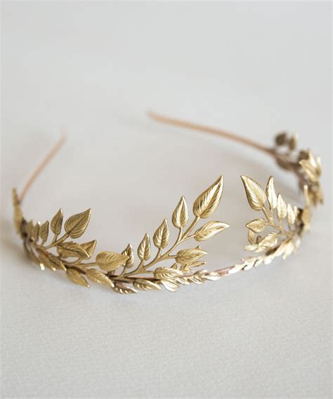 Gold Leaf Headband Floraljewellery Bridal