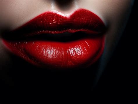 Premium Ai Image A Close Up Of A Womans Lips With A Red Lipstick