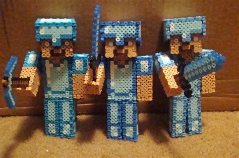 Diamond Steve Team By Pika Robo On Deviantart Diy Perler Beads