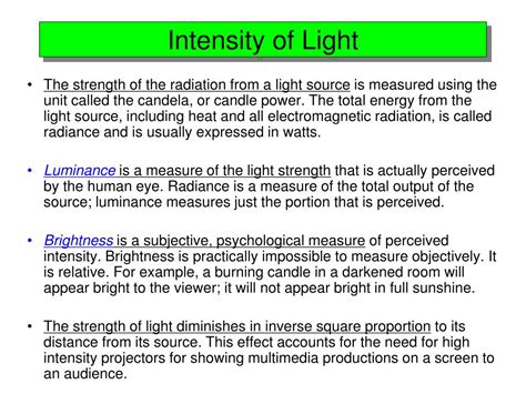 Equation To Find Intensity Of Light Oldress