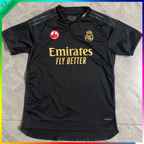 Camisa De Time Preta Masculino Iii Futebol Hm Shopee Brasil