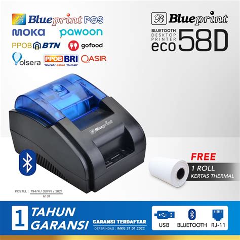 Jual Printer Thermal Struk Nota Blueprint Lite 58D ECO 58D