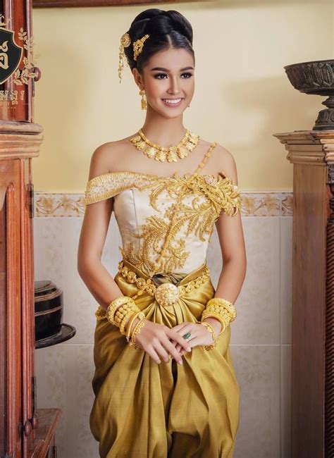 Khmer Wedding Costume Cambodian Dress Cambodian Wedding Dress Thai Wedding Dress