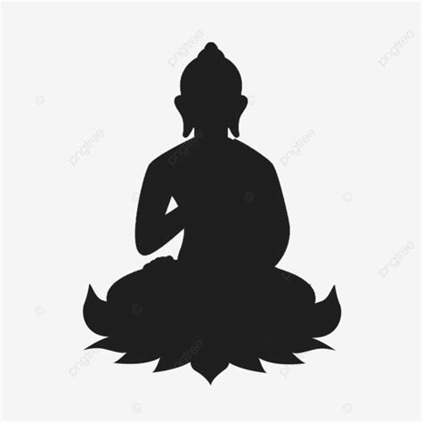 Sitting Buddha Vesak Day Silhouette Buddha Buddha Day Vesak Day PNG