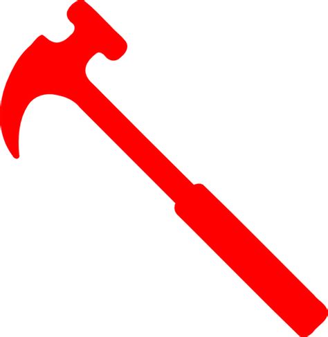 Red Hammer Clip Art at Clker.com - vector clip art online, royalty free ...