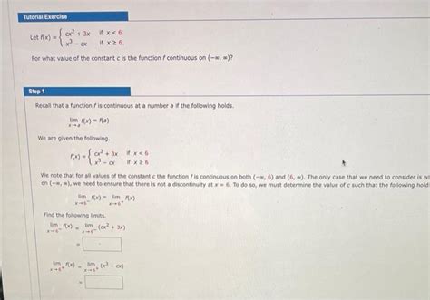 Solved Let F X {cx2 3xx3−cx If X