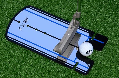 Golf Putting Alignment Mirror Training Aid With Carrying Case Blue