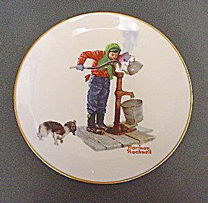 Norman Rockwell Winter Chilling Chore Plate Norman Rockwell Disney