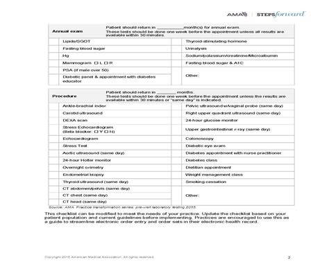 Printable Annual Wellness Visit Template Printables Template Free