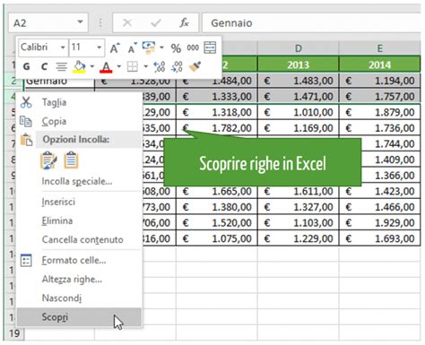 Nascondere Celle Excel Righe E Colonne Excel Per Tutti