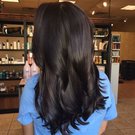 Gorgeous Shine For This Rich Mocha Color Brunette Hair Color