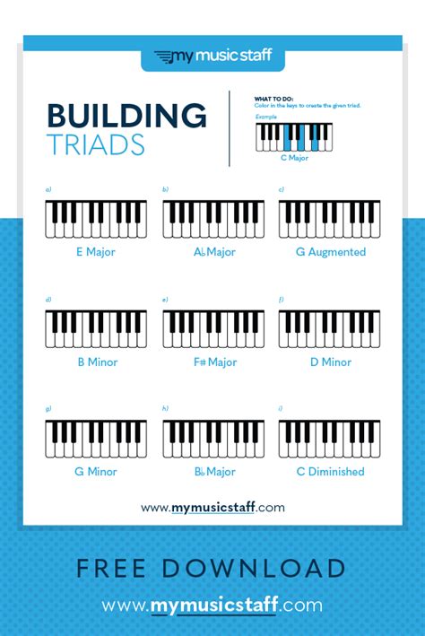 Building Triads Activity Sheet Artofit