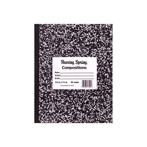 Roaring Spring Composition Notebook 8 X 10 Wide Ruled 60 Sheets