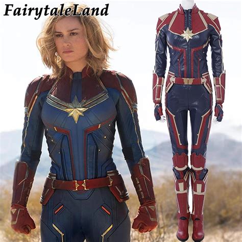 Captain Marvel Cosplay Costume Carol Danvers 2019 Superhero Halloween Costumes Ms Marvel