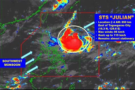 Julian Strengthens Into Severe Tropical Storm Philstar