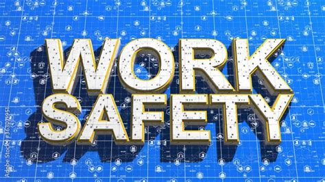 Work Safety Title Health And Safety Whs Hse Osh Welfare In The Workplace Stock Video