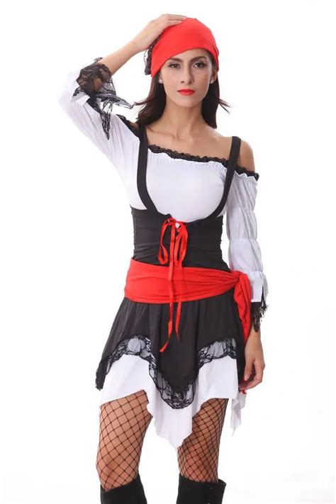 Hot 2017 New Halloween Party Pirate Costumes For Women Night Cosplay