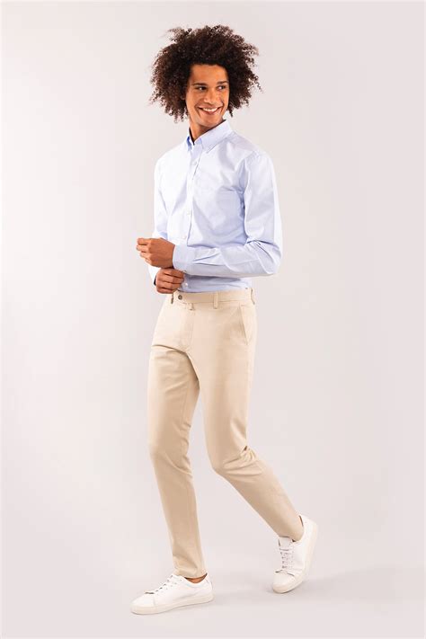 Pantalon Chino Beige Clair Homme Lepantalon