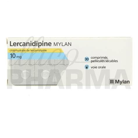 Lercanidipine Mylan 10mg 30cpr Antagonistes Calciques Illicopharma