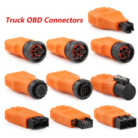 Full Set 10 Pcs Truck Obd2 Adapter For Nexpeak K2 K3 Obd2 Connector Car