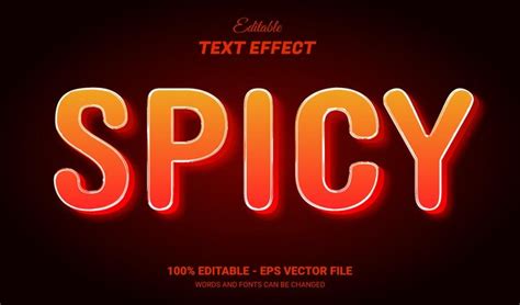 Premium Vector Spicy Editable D Text Effect